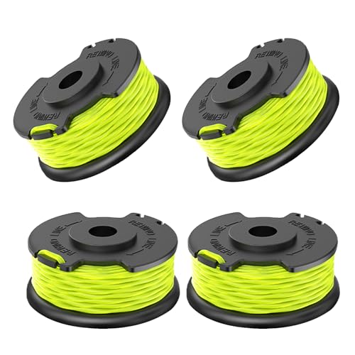 CHIHOLEN 4 Stück Rasentrimmer Fadenspule Kompatibel Mit Ryobi RAC143,Ersatzfadenspule für Ryobi RLT36B33 & RY36LT3A-0, Ø2mm 6,1m Länge (4 Spule) von CHIHOLEN
