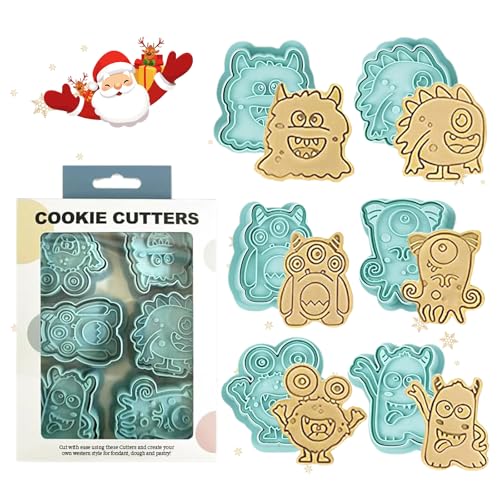 CHIHOLEN 6 Stück Ausstechformen Weihnachten, 3D Weihnachten Ausstecher Set, Kunststoff Ausstechform Weihnachten, Plätzchen Ausstecher Weihnachten, Keksausstecher für Tortendeko Kekse Backen CHIHOLEN 6 Stück Ausstechformen Weihnachten, 3D Weihnachten Ausstecher Set, Kunststoff Ausstechform Weihnachten, Plätzchen Ausstecher Weihnachten, Keksausstecher für Tortendeko Kekse Backen von CHIHOLEN