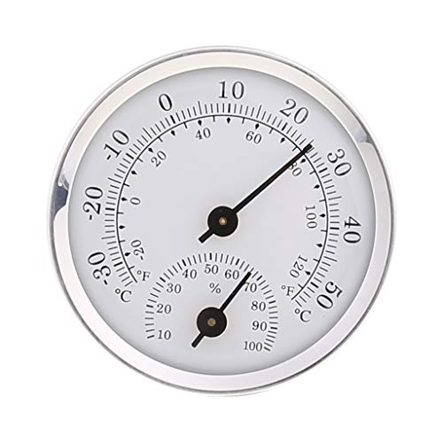 CHIHUOBANG Wandmontierte Temperatur Luftfeuchtigkeitsmesser, Innen Außen Thermometer Hygrometer, Mini Analog Temperatur Luftfeuchtigkeit Messgerät Monitor für Haus, Zimmer, Küche, Terrasse, Reptil von CHIHUOBANG