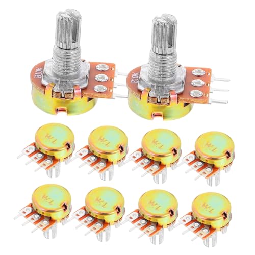 CHILDWEET 10 Stück Teiliges Einstellbares Single Turn Potentiometer für Präzise Gitarrenlautstärke Breadboard und DIY Elektronik mit Robustem Langlebigem Design von CHILDWEET