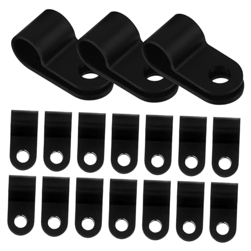 CHILDWEET 100Stücke Nylon Kabelklemmen R Isolierte Drahtklemmen für Effizientes Kabelmanagement Selbstklebend für Ordnung Am Schreibtisch Zuhause Robust Langlebig von CHILDWEET