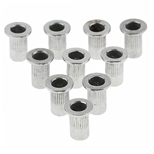 CHILDWEET 10stücke Teiliges Edelstahl Rivet Nuts Mit Flachem Kopf Langlebige Gewindeeinsätze Für Kunststoff Für Automobil Möbelanwendungen von CHILDWEET