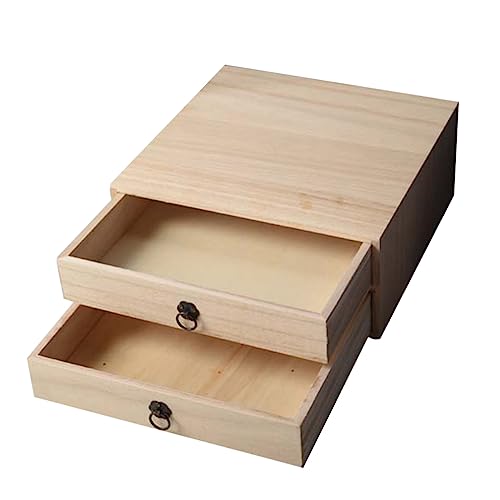 CHILDWEET Holz Schublade Lagerung Box Kleiderschrank Desktop Schublade Container Kleinigkeiten Lagerung Schlüssel Veranstalter von CHILDWEET