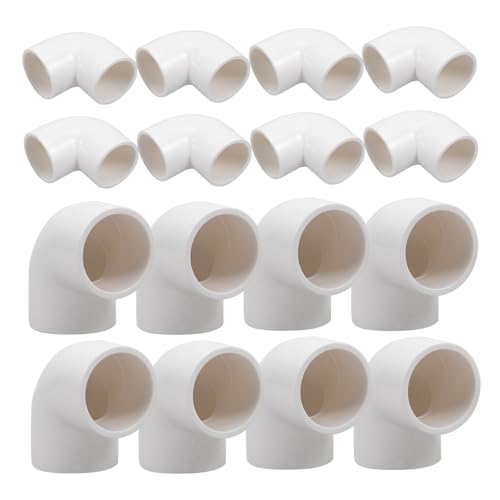 CHILDWEET 20 Stück Teiliges PVC Wasser Schlauchverbinder Rohr Anschlussstück Weiß Langlebig Platzsparend Auslaufsicher für Garten Aquariumschlauch Installation von CHILDWEET