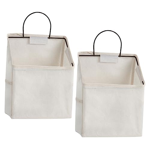 CHILDWEET 2stücke Wand Hängende Lagerung Tasche Tür Hängende Lagerung Taschen Für Bad Küche Mit Metallrahmen Hauptfach Und Seitentaschen Für Ordnung von CHILDWEET