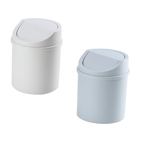 CHILDWEET Mini-papierkorb Mit Geschlossenem Deckel Mülleimer 2 Stück Desktop-mülleimer Müllhalter Für Büro Küche Und Bad von CHILDWEET