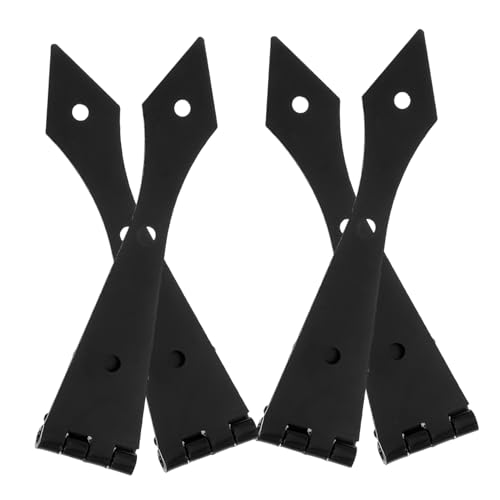 CHILDWEET 4 Stück Teiliges Gartentor Scharnier Schwarz Metall Hinges für Scheunentore Holz Gates Langlebige und Stabile Konstruktion für Lagerhäuser und CHILDWEET 4 Stück Teiliges Gartentor Scharnier Schwarz Metall Hinges für Scheunentore Holz Gates Langlebige und Stabile Konstruktion für Lagerhäuser und von CHILDWEET