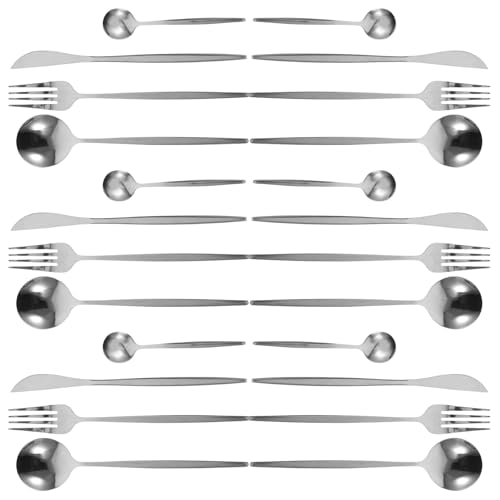 CHILDWEET 6 Sätze Besteckset Teilig für Steak und Westliche Gerichte Hochwertige Gabeln Löffel und Cutter im Eleganten Geschenkbox Design für Dinnerpartys und Besondere Anlässe von CHILDWEET