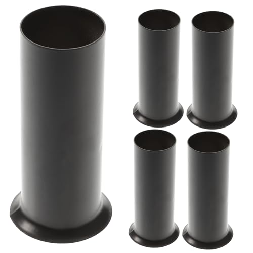 CHILDWEET 6 Stück Metall Lampenfassung Hüllen für Kronleuchter und Deckenlampen Stabile Formfeste Lampensockel Abdeckungen Einfache Montage Ersatzteile für Kerzenleuchter Schwarz von CHILDWEET