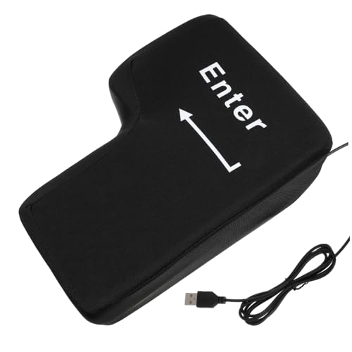 CHILDWEET Big Enter Key Kissen Mit USB- Multifunktionales Stressabbau-Tool Für Büro Und Home Office Für Nickerchen Und Entspannung Schwarz von CHILDWEET