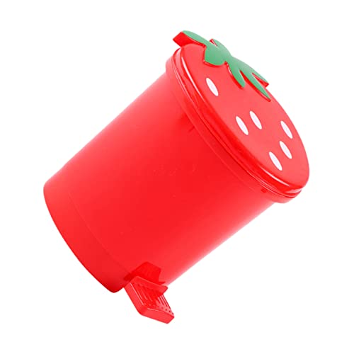 CHILDWEET Erdbeer-mülleimer Kleiner Mülleimer Mülleimer Pp-material Dekorativer Desktop-mülleimer von CHILDWEET