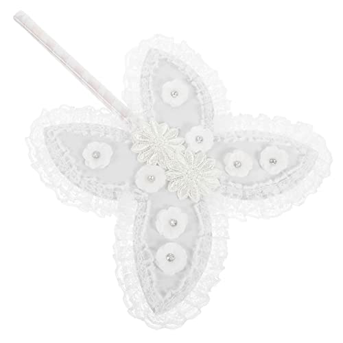 CHILDWEET Eleganter Brautfächer aus Spitze mit Schmetterlingsform Handgefertigter Spitzenfächer für Hochzeit Partydekoration und Masquerade Leichter und Tragbarer Brauthandfächer CHILDWEET Eleganter Brautfächer aus Spitze mit Schmetterlingsform Handgefertigter Spitzenfächer für Hochzeit Partydekoration und Masquerade Leichter und Tragbarer Brauthandfächer von CHILDWEET