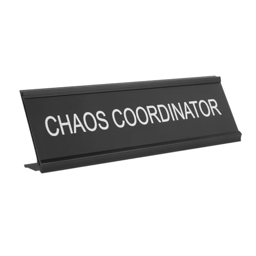 CHILDWEET Förmiges Aluminiumschild Mediator Positionsschild Namensschild Lustiges Schwarzes Tischschild Büro Meeting Flexibel Tragbar Modern Minimalistisch von CHILDWEET
