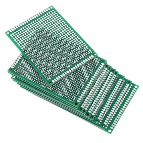 CHILDWEET Leiterplatten-kit 10-teiliges Projektboard Lötbare Doppelseitige Leiterplatten Steckbrettlöcher 6 X 8 cm von CHILDWEET