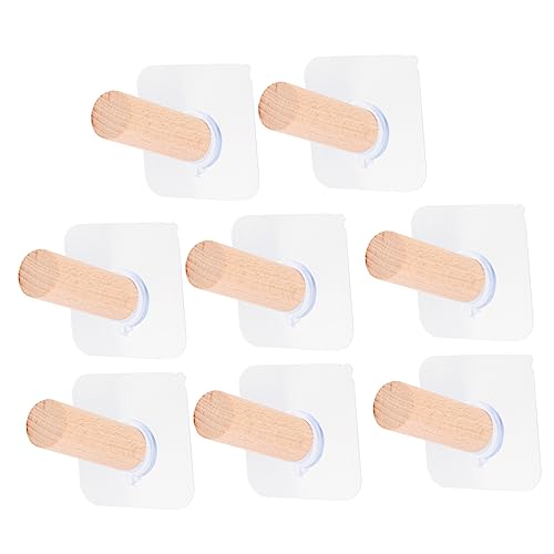 CHILDWEET Selbstklebende Wandhaken zum Aufhängen 8 Stück Kleiderhaken aus Holz kein Loch erforderlich glatte Oberfläche für Schlafzimmer Arbeitszimmer Badezimmer CHILDWEET Selbstklebende Wandhaken zum Aufhängen 8 Stück Kleiderhaken aus Holz kein Loch erforderlich glatte Oberfläche für Schlafzimmer Arbeitszimmer Badezimmer von CHILDWEET