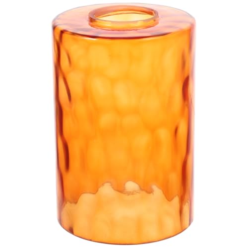 CHILDWEET Klarer Lampenschirm Glasschirm Bernsteinfarbe Zylindrische Lichtabdeckung Glaskugel für Kronleuchter Wandleuchte und Pendelleuchte von CHILDWEET