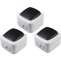 Chilitec - 3er Set Feuchtraum Wechselschalter Aufputz Schalter IP44 von CHILITEC