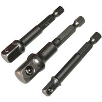 Chilitec - Bohrmaschine Adaptersatz Stecknuss Adapter Stecknusshalter 1/4 3/8 1/2 von CHILITEC
