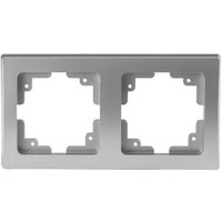 Chilitec - Delphi 2-fach Rahmen Doppel Rahmen Wandabdeckung Silber Grau von CHILITEC