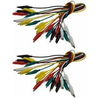 Chilitec - Krokodilklemmen Verbinder Satz Kroko Set 20 Kabel 5 Farben von CHILITEC