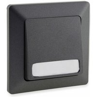 Milos Taster 23043, 10A/250V, mit Namensschild, anthrazit von CHILITEC