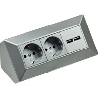 Chilitec - Steckdosenblock Ecksteckdose 2x usb, 2 Steckdosen, Küche von CHILITEC