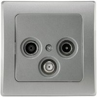 Delphi Antennendose TV/Sat, Full-HD/UHD 4K, Enddose, Silber Grau Delphi Antennendose TV/Sat, Full-HD/UHD 4K, Enddose, Silber Grau von CHILITEC