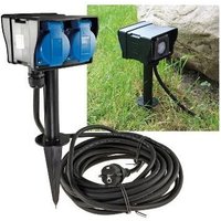 Gartensteckdose 2-fach mit Zeitschaltuhr - Chilitec von CHILITEC