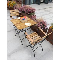 CHILLROI ® 3 teiliges Outdoor-Klappstuhl-Set aus Akazienholz von CHILLROI