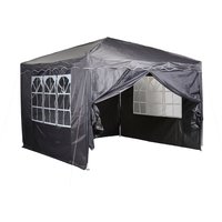 Faltpavillon 3 m x 3 m grau von CHILLROI