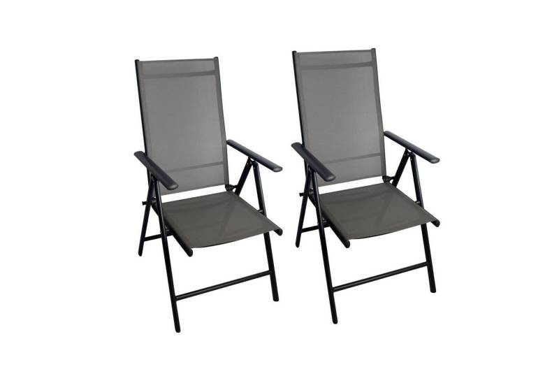 CHILLROI Gartensessel Klappsessel Aluminium 2er Set Gartenstuhl klappbar Hochlehner (2er Set), mit 7-fach verstellbarer Rückenlehne von CHILLROI