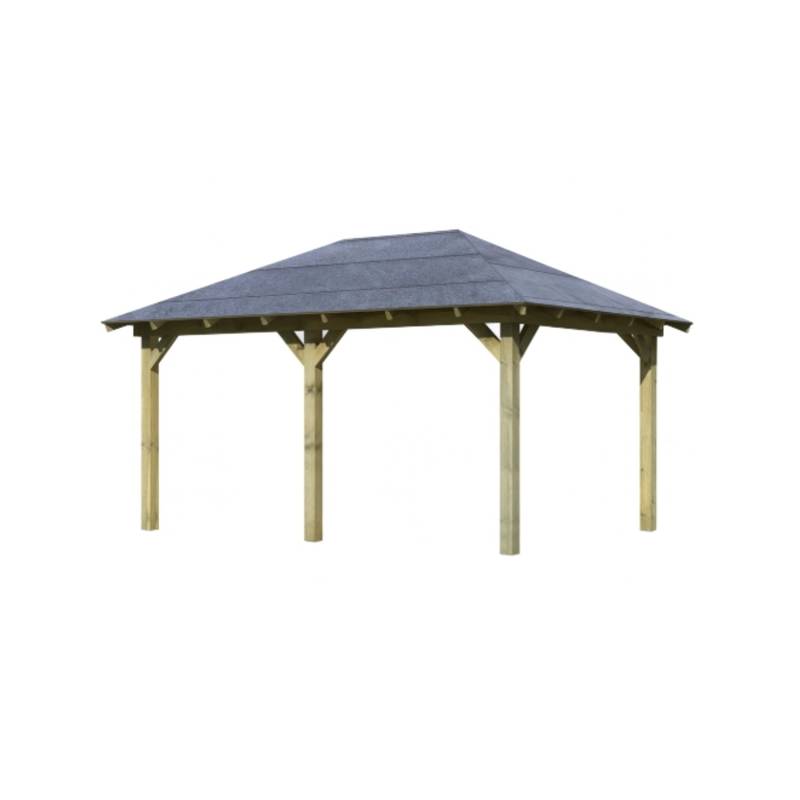 CHILLROI Pavillon Jalingo 1 Set KDI Inklusive Schindeln Schwarz Premium von CHILLROI