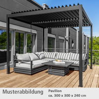 Pavillon mit Lamellendach, ca. 300 x 300 x 240 cm von CHILLROI