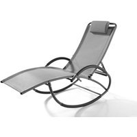 Schaukelliege mit Kissen verstellbar, ca. 177-143 x 63 x 64-106 cm - Grau von HC Home & Living
