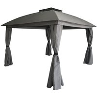 Doppeldach-Pavillon mit Klappe und Seitenwänden, 3.3x3.3m Doppeldach-Pavillon mit Klappe und Seitenwänden, 3.3x3.3m von CHILLROI