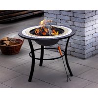 Feuerstelle Mosaik FOGON inkl. Abdeckung und Zubehör rund Ø 70 x 70 X 54 cm von CHILLROI