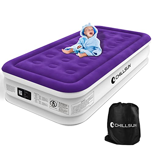 CHILLSUN Luftmatratze 1 Personen Luftbett mit Integrierter Pumpe 190x100x40cm Selbstaufblasende Campingmatratze für Zuhause Gästezimmer und Reisen (41cm Einzel/Twin) von CHILLSUN