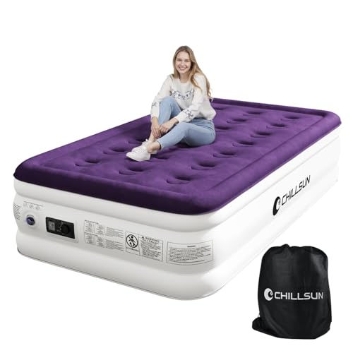 CHILLSUN Luftmatratze 1 Personen Luftbett mit Integrierter Pumpe 190x100x40cm Selbstaufblasende Campingmatratze für Zuhause Gästezimmer und Reisen von CHILLSUN