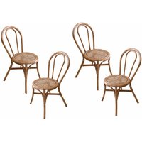 4er Set Chillvert Parma Gartenstühle 40x52x90 cm aus widerstandsfähigem Naturrattan Farbe Braun Boho Chic Style 4er Set Chillvert Parma Gartenstühle 40x52x90 cm aus widerstandsfähigem Naturrattan Farbe Braun Boho Chic Style von CHILLVERT