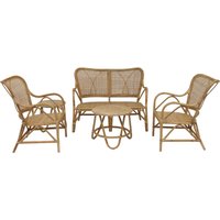Chillvert - Gartenmöbel, 2 Stühle und 2 Beistelltische für Garten/Terrasse 4 Personen Parma 108x72x85 cm Naturrattan und Korbweide von CHILLVERT