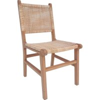 Chillvert - Esszimmerstuhl aus Teakholz Parma 42x56x88 cm mit Sitz und Rückenlehne aus Korbweide von CHILLVERT