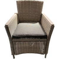 Sessel aus Synthetischem Rattan und Stahl Chillvert Turin 65x68,5x93,5 cm mit Kissen in Anthrazit von CHILLVERT