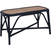 Chillvert - Sitzbank aus Naturrattan Parma 78x73x43 cm mit Zweifarbigem Schwarz und Braunes Korbgeflecht von CHILLVERT