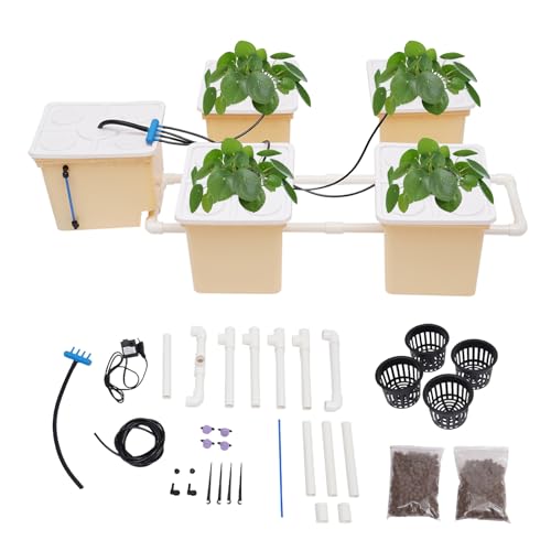 CHIMHOON 11L Hydrokultur Grow System Anzucht-Kit, Garten Hydroponics Wachstumssystem Satz, Indoor Zuchtschrank, Hydrokultur Platinium 5 Vasen, Pflanzenzucht Box von CHIMHOON