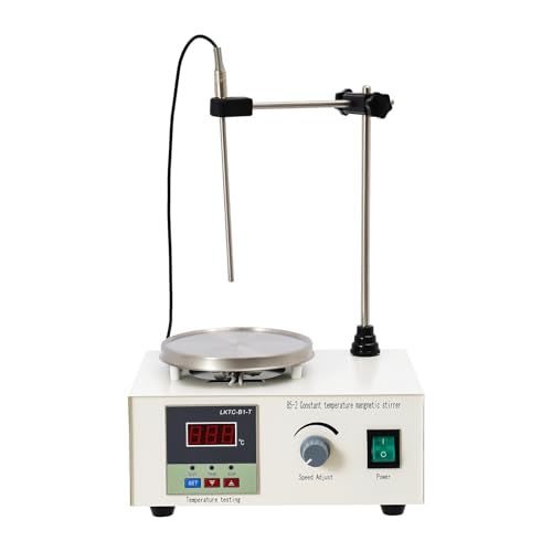 CHIMHOON Magnetischer Rührer Lab, Magnetrührer mit Heizplatte Digitaler, Labor Magnetrührer mit Digitaler Temperaturanzeige und Geschwindigkeitsanpassung, Magnetrührgerät 250W von CHIMHOON