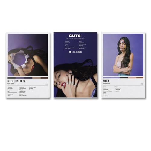 3 Stück Musikalbum Cover Poster Olivia Rodrigo Minimalistisches Musikposter Melanie Martinez Sänger Musik Leinwand von CHIMOSHEJI