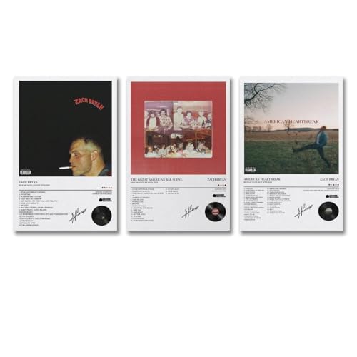 3 Stück Zach-Poster, Bryan, American Heartbreak Albumcover, Leinwandposter, Zach-Poster, Brian, Musikposter, Zach-Poster, Bryan, Poster, Melanie, Poster, Martinez K12, Musikalbum, Poster, Wandkunst von CHIMOSHEJI