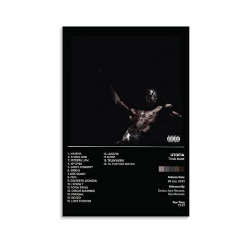 CHIMOSHEJI Travis Poster, Scott, Utopia, Albumcover, Poster, Wandkunst, dekoratives Gemälde, Schlafzimmer, Malerei, Poster, 30 x 45 cm, ungerahmter Stil CHIMOSHEJI Travis Poster, Scott, Utopia, Albumcover, Poster, Wandkunst, dekoratives Gemälde, Schlafzimmer, Malerei, Poster, 30 x 45 cm, ungerahmter Stil von CHIMOSHEJI