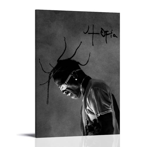 CHIMOSHEJI Travis Poster Scott Art Poster American Rap Poster Wandkunst dekorative Malerei Schlafzimmer Gemälde Poster 30 x 45 cm Rahmenstil von CHIMOSHEJI