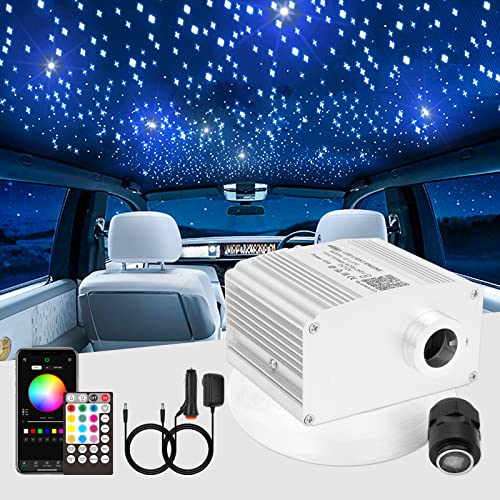 CHINLY Bluetooth 10 W RGBW Twinkle LED Fiber Optic Star Deckenleuchten-Kit APP/Fernbedienung 550 St¨¹ck*0,75 mm*4 m f¨¹r Zuhause/Auto von CHINLY